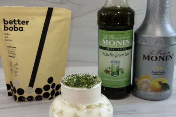 Yuzu Matcha Boba Tea