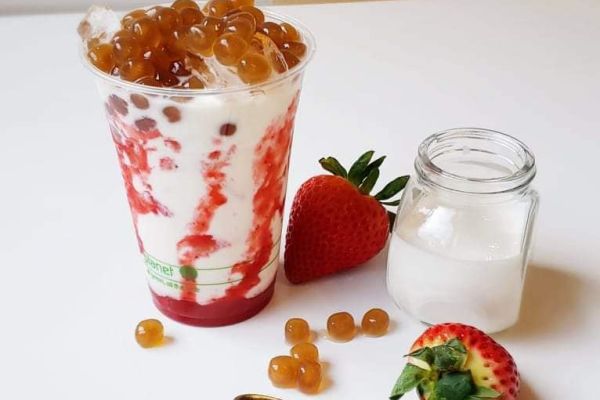 strawberry boba milk tea recipe
