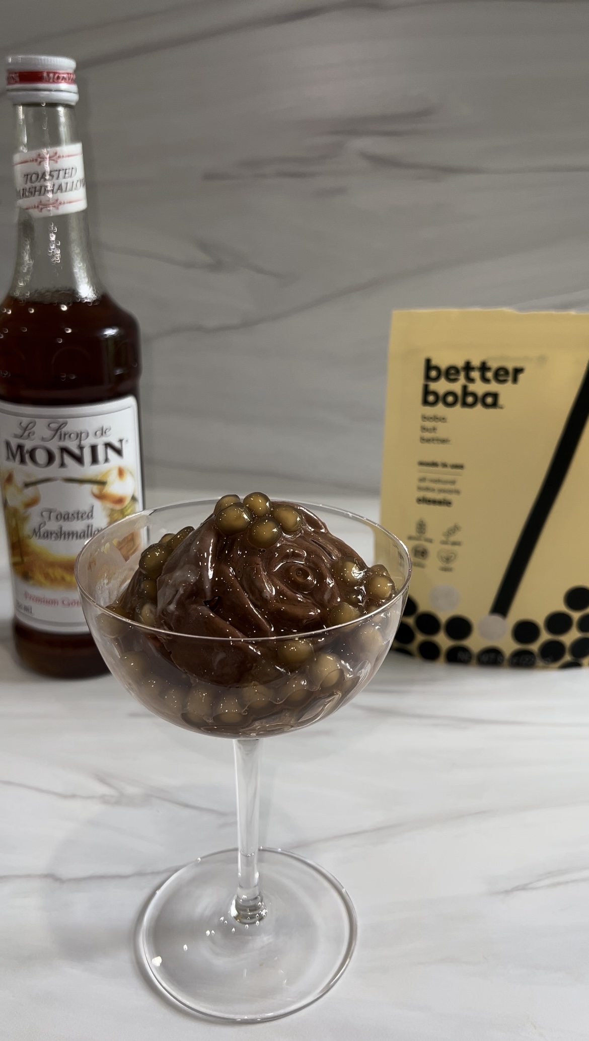 S’mores Ice Cream with boba