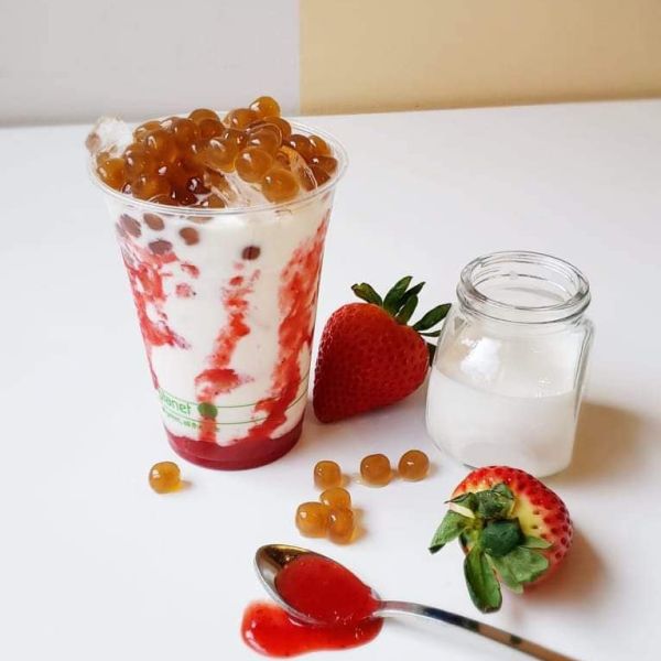 strawberry boba milk tea recipe