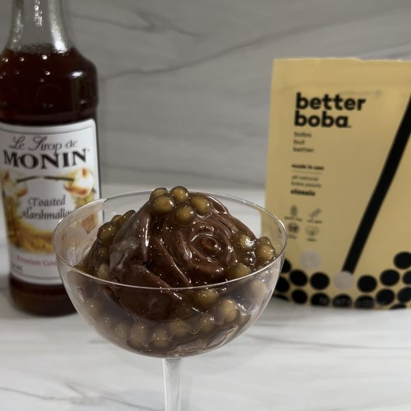 S’mores Ice Cream with boba