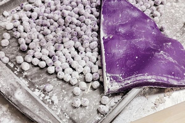 all natural flavored Ube Boba pearls