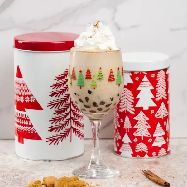 holiday boba drinks