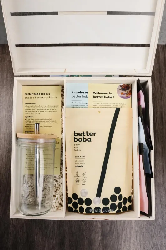 Better Boba premium home boba tea kit with reusable boba mug with lid and stainless steel straw